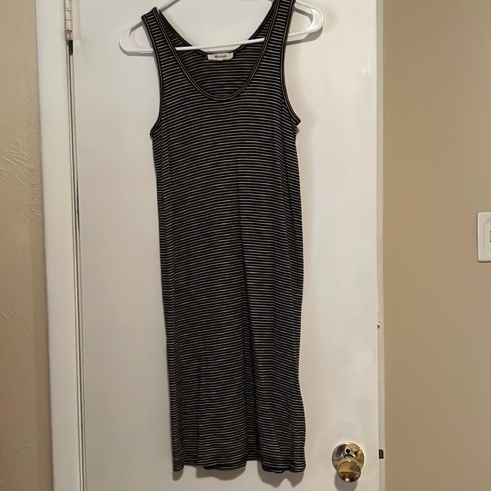 Madewell striped midi dress XS
